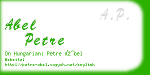 abel petre business card